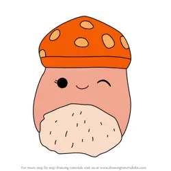 How to Draw Alba the Mushroom from Squishmallows