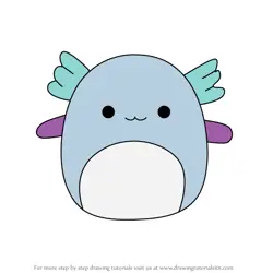 How to Draw Aldea the Axolotl from Squishmallows