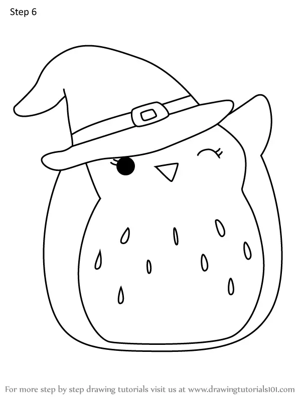 How to Draw Alder the Owl from Squishmallows (Squishmallows) Step by ...