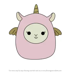 How to Draw Alice the Llama Pegacorn from Squishmallows