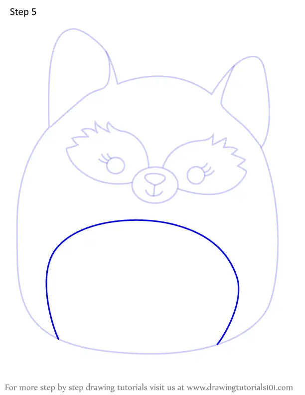 How to Draw Alizeh the Fox from Squishmallows (Squishmallows) Step by ...