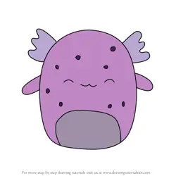 How to Draw Amala the Axolotl from Squishmallows