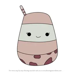 How to Draw Amelie the Strawberry Milk from Squishmallows