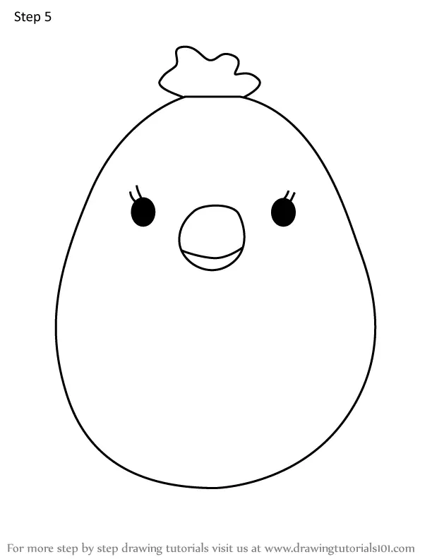 How to Draw Anders the Chick from Squishmallows (Squishmallows) Step by ...