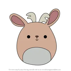 How to Draw Andrew the Jackalope from Squishmallows