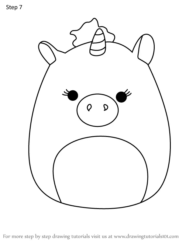 How to Draw Angelie the Unicorn from Squishmallows (Squishmallows) Step ...