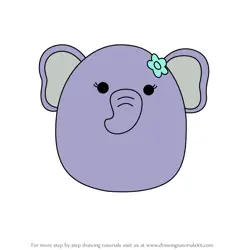 How to Draw Anjali the Elephant from Squishmallows