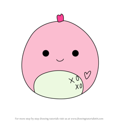 How to Draw Anna the Pink Dinosaur from Squishmallows