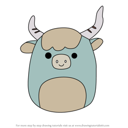 How to Draw Armie the Highland Cow from Squishmallows