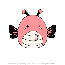 How to Draw Arona the Butterfly from Squishmallows