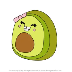 How to Draw Aubrey the Avocado from Squishmallows