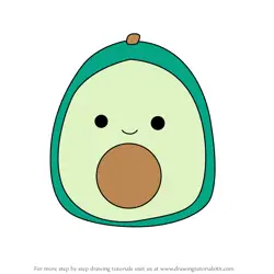 How to Draw Austin the Avocado from Squishmallows