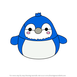 How to Draw Babs the Blue Jay from Squishmallows