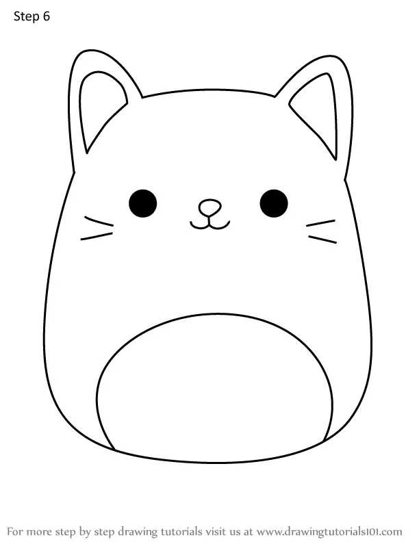 How to Draw Bambalina the Cat from Squishmallows (Squishmallows) Step ...