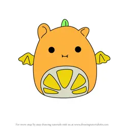 How to Draw Barnet the Orange Fruit Bat from Squishmallows