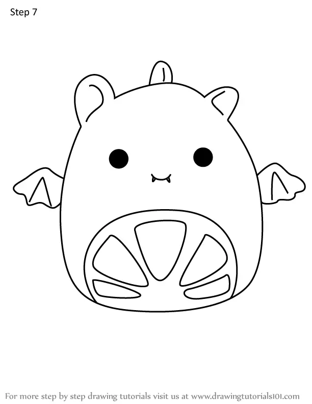 How to Draw Barnet the Orange Fruit Bat from Squishmallows ...