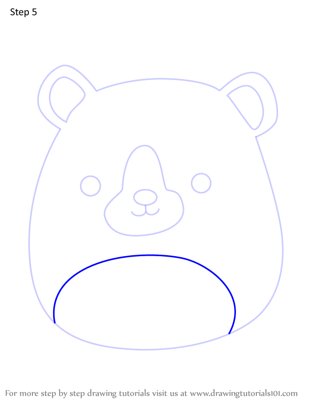 How to Draw Baron the Bear from Squishmallows (Squishmallows) Step by ...