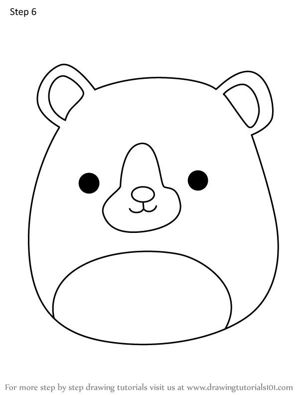 How to Draw Baron the Bear from Squishmallows (Squishmallows) Step by ...