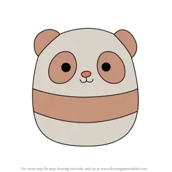 How to Draw Bee the Panda from Squishmallows