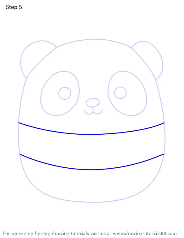 How to Draw Bee the Panda from Squishmallows (Squishmallows) Step by ...