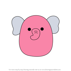 How to Draw Beijo the Elephant from Squishmallows