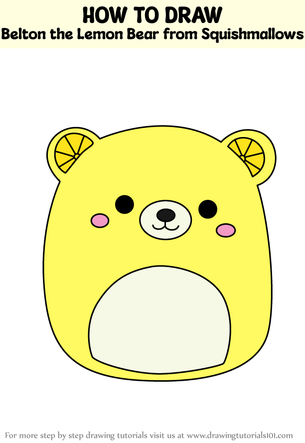 How to Draw Belton the Lemon Bear from Squishmallows (Squishmallows ...