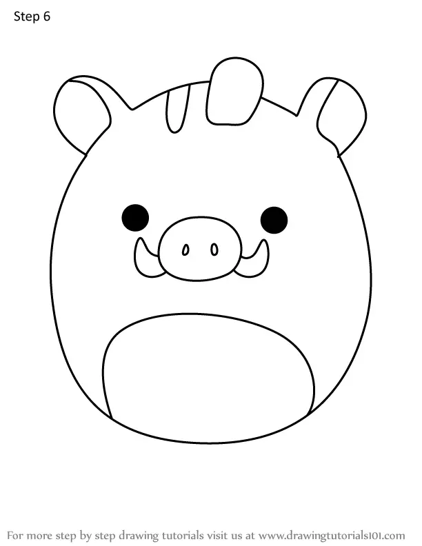 How to Draw Berjon the Warthog from Squishmallows (Squishmallows) Step ...