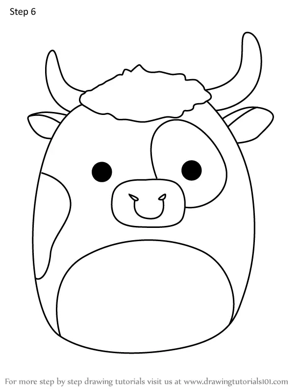 How to Draw Bermayeh the Bull from Squishmallows (Squishmallows) Step ...