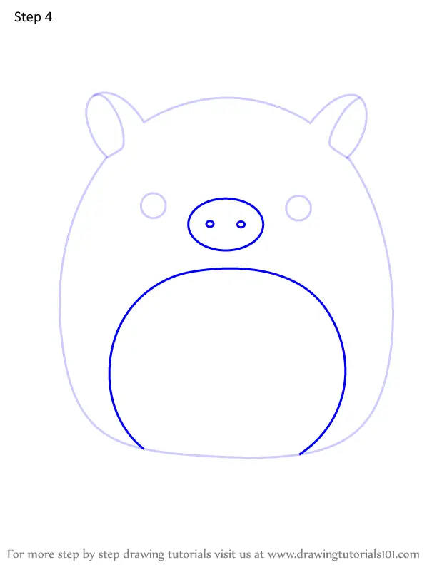 How to Draw Bessa the Pig from Squishmallows (Squishmallows) Step by ...