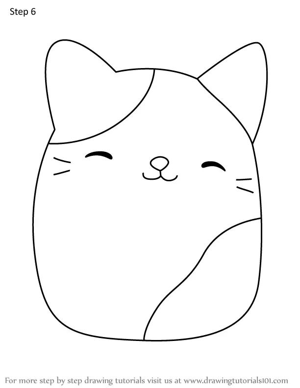 How to Draw Blair the Cat from Squishmallows (Squishmallows) Step by ...