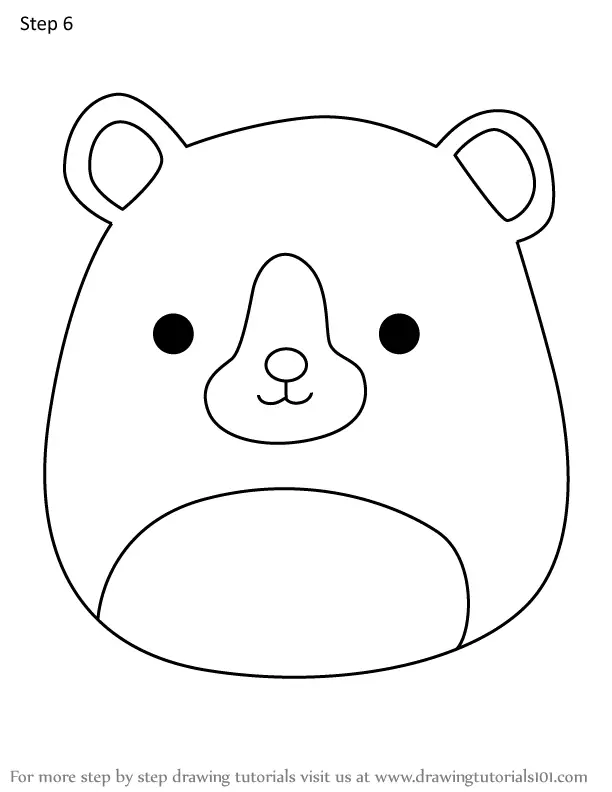 How to Draw Blake the Bear from Squishmallows (Squishmallows) Step by ...