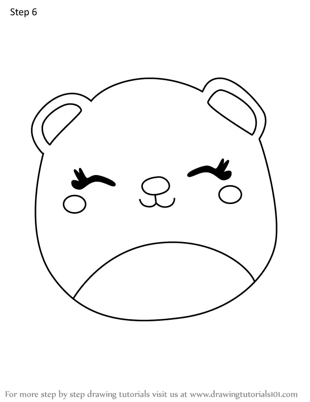 How to Draw Bliss the Bear from Squishmallows (Squishmallows) Step by ...