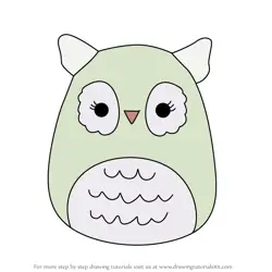 How to Draw Britta the Owl from Squishmallows