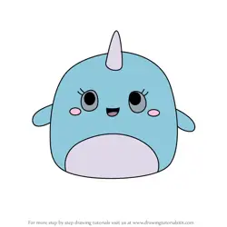 How to Draw Brittany the Narwhal from Squishmallows