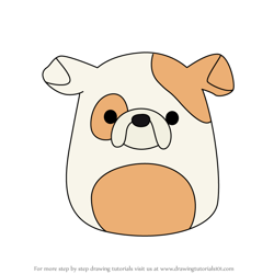 How to Draw Brock the Bulldog from Squishmallows