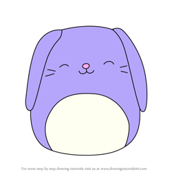 How to Draw Bubbles the Bunny from Squishmallows