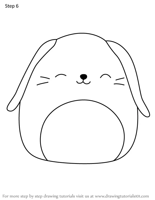 How to Draw Buttons the Bunny from Squishmallows (Squishmallows) Step ...