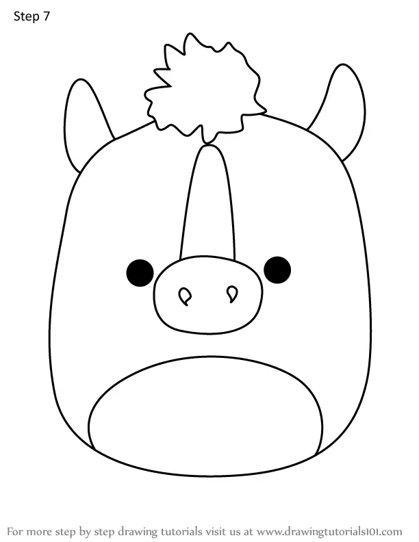 How to Draw Caden the Horse from Squishmallows (Squishmallows) Step by ...