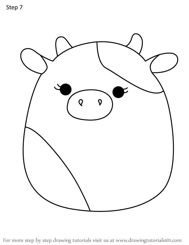 How to Draw Caedia the Cow from Squishmallows (Squishmallows) Step by ...