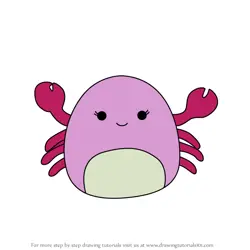 How to Draw Cailey the Pink Crab from Squishmallows