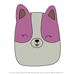 How to Draw Candace the Corgi from Squishmallows