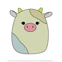 How to Draw Candess the Cow from Squishmallows