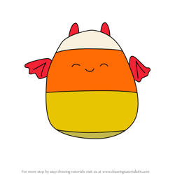 How to Draw Carah the Candy Corn Devil from Squishmallows