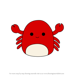 How to Draw Carlos the Crab from Squishmallows