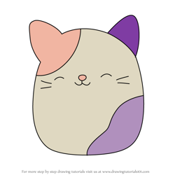 How to Draw Carlota the Calico Cat from Squishmallows