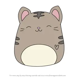 How to Draw Carson the Grey Cat from Squishmallows