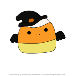 How to Draw Casey the Candy Corn Witch from Squishmallows