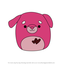 How to Draw Catrine the Rottweiler from Squishmallows