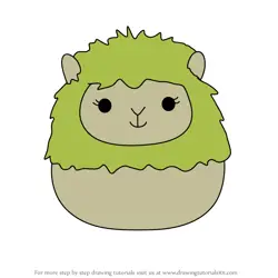 How to Draw Cavaleri the Alpaca from Squishmallows