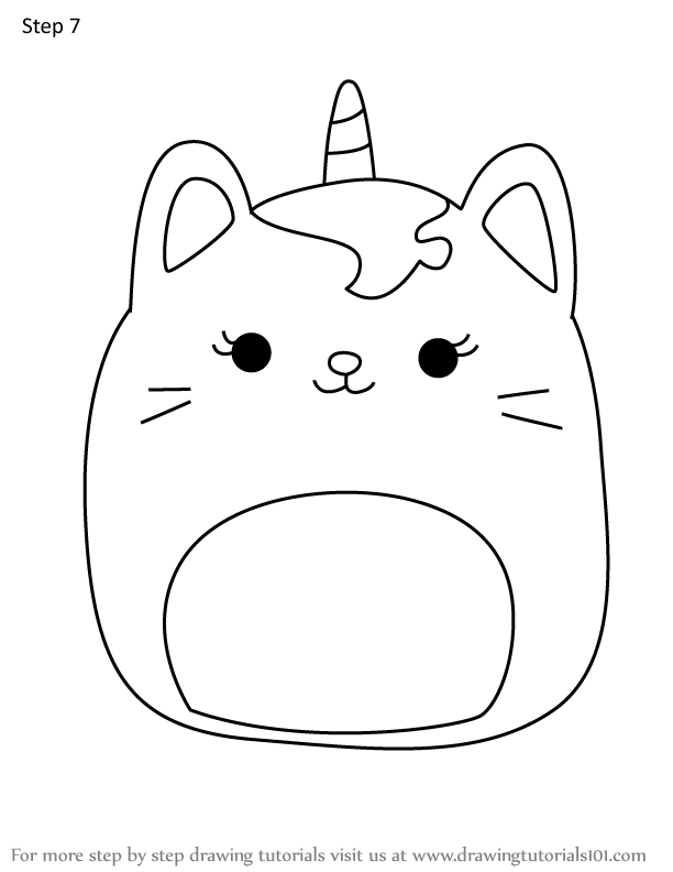 How to Draw Caylee the Caticorn from Squishmallows (Squishmallows) Step ...